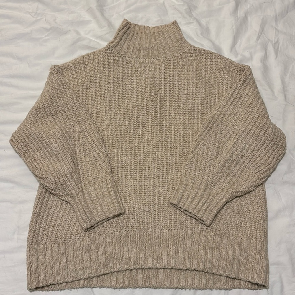Maeve oversized mock neck sweater